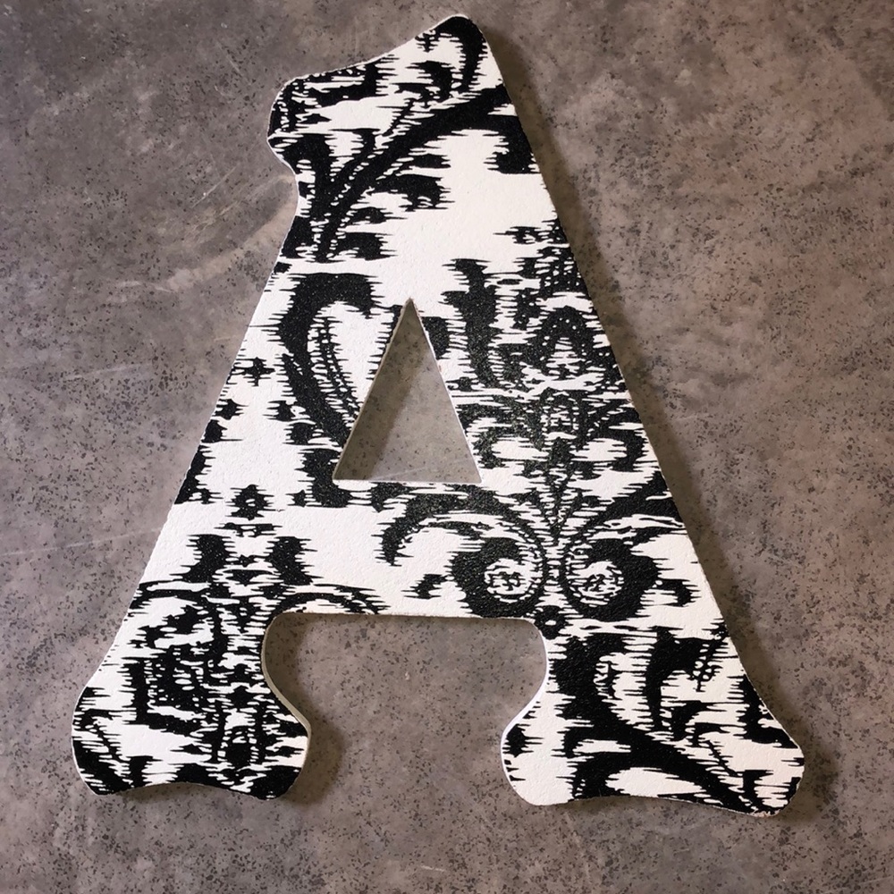 Letter A decorative hanging